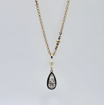 Georgian Victorian Ball Belcher Chain Necklace, view 2