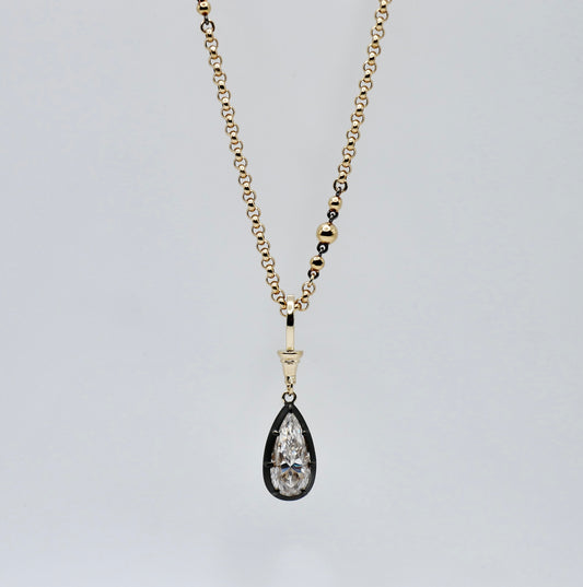 Georgian Victorian Ball Belcher Chain Necklace, view 2