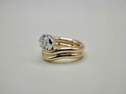 Oval Moissanite Sculptural Ring, view 5