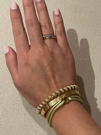 Fusilli Rotini Spiral Gold Moissanite Bangle, view 14