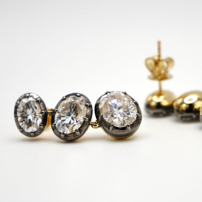 Triple Oval Stud Earrings, view 5