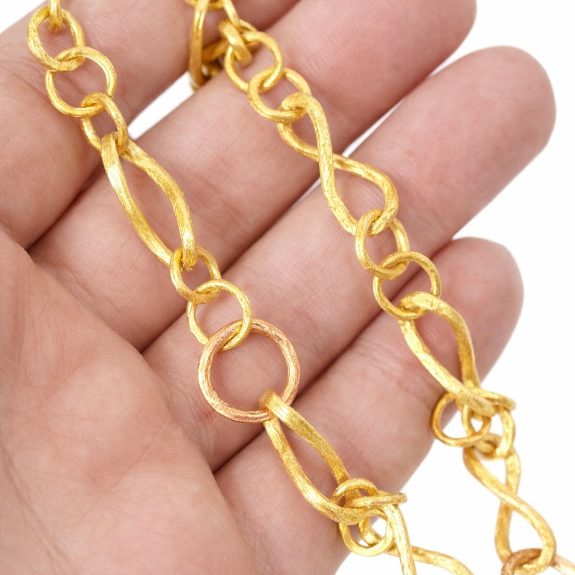 18K Gold Chain Bracelet | Italian Rigatto Technique | Luxury Charm Bracelet | Yellow Rose Gold | Handmade Link Bracelet" | Buccellati style | Italian engraved gold jewelry | rigato technique | by Disco Marshmallow