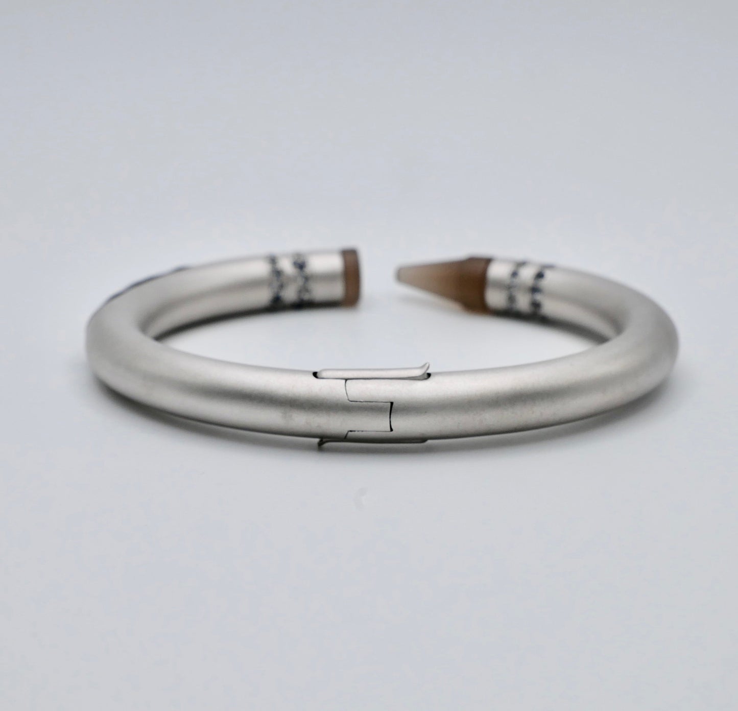 Customizable Crayon Bracelet with Grey Agate and Moissanites, Gold Filled, view 16