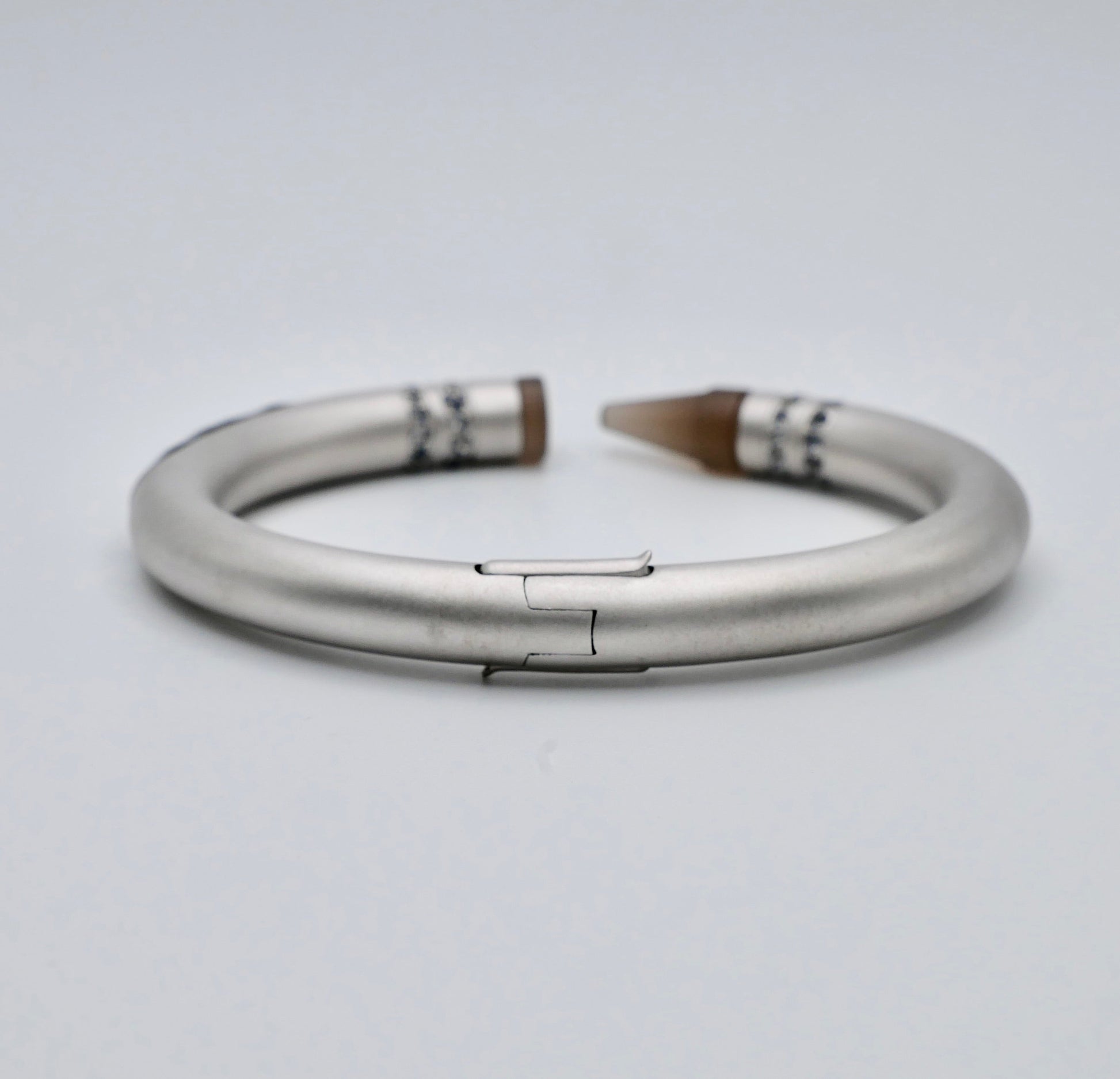 Customizable Crayon Bracelet with Grey Agate and Moissanites, Gold Filled, view 16