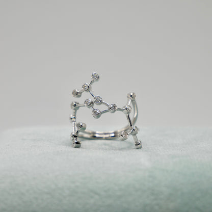 Sagittarius Constellation Ring with Lab Diamonds, view 2