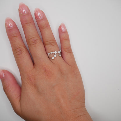 Virgo Constellation Ring with Lab Diamonds, view 6