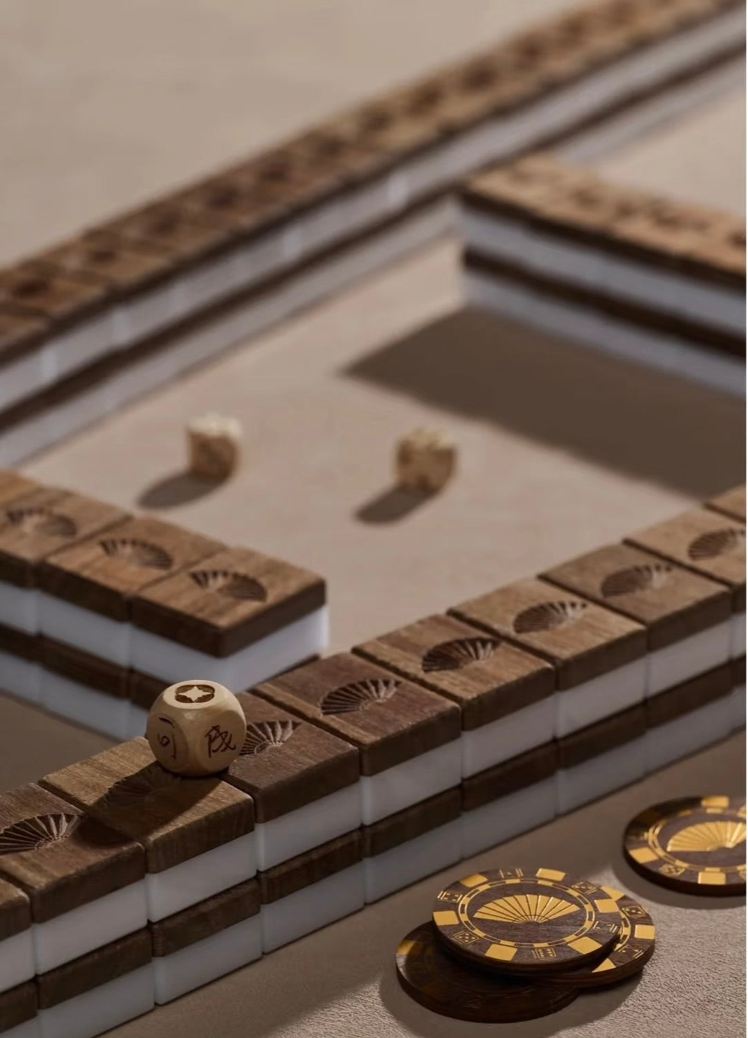 Luxury Mahjong Set Complete 144 Tiles, Carved Wood Storage Box Hand Painted Chinese Game Set | by Disco Marshmallow