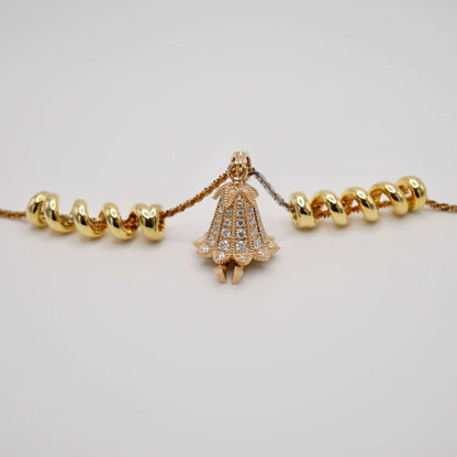 Fusilli Spiral Necklace Bumpers Spacers, 18K Gold Filled, view 7