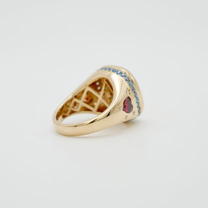 Hieroglyphs Ring, 14K Gold, view 4