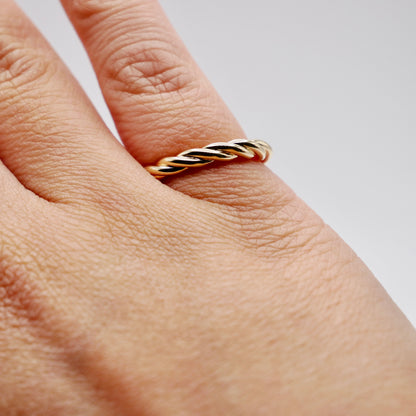 Twisted Rope Band Ring in 14K or 18K Gold