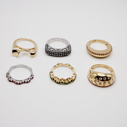 Stacked Hamburger Ring, Solid Gold, view 4