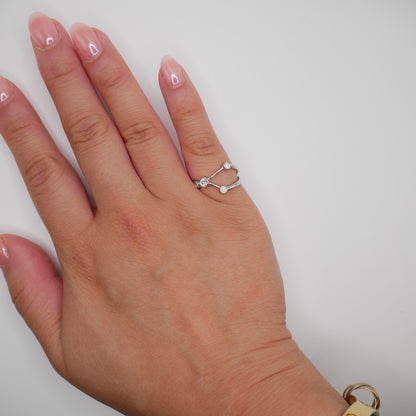 Cancer Constellation Ring with Lab Diamonds, view 6