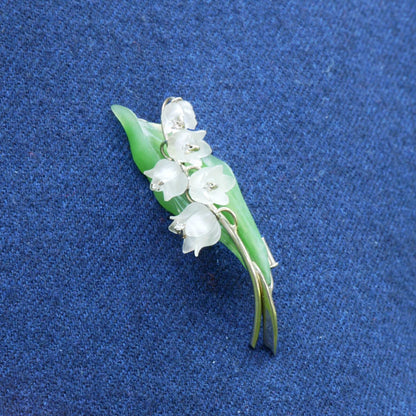 Antique Austrian Gold Lily of the Valley Brooch, 18K Gold, view 5