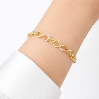 Rigato Chain Bracelet, 18K Gold, view 3