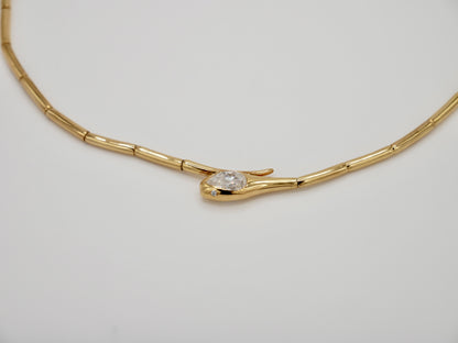 Bamboo Serpent Collar Necklace, view 2