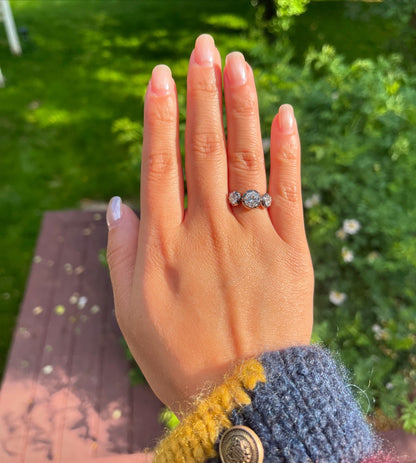 Georgian Victorian Trilogy Collet Set Ring, view 6