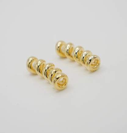 Fusilli Spiral Necklace Bumpers Spacers, 18K Gold Filled, view 3