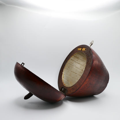 English fruitwood apple tea caddy c.1790-1820, 5 inches high, antique treen box