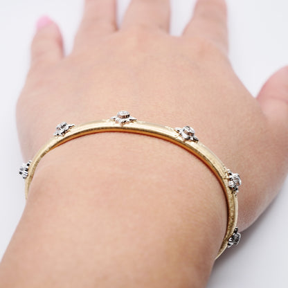 Silk Diamond Bangle, Slim, view 6