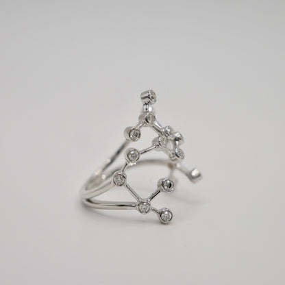 Sagittarius Constellation Ring with Lab Diamonds, view 3