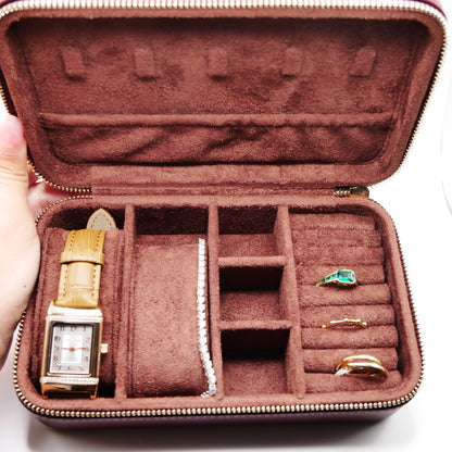 Leather Bellboy Burgundy Jewelry Box, view 3