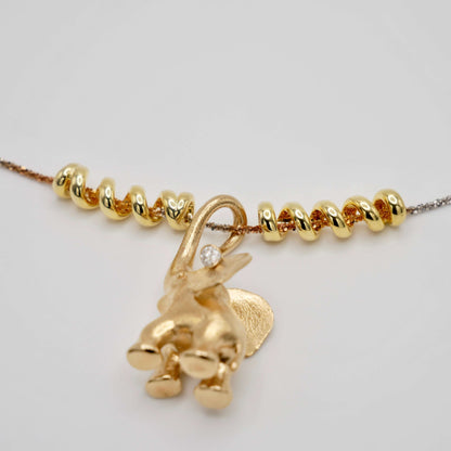 Fusilli Spiral Necklace Bumpers Spacers, 18K Gold Filled, view 6