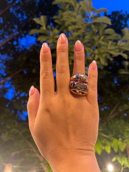 Stacked Hamburger Ring, Gold Filled, view 7