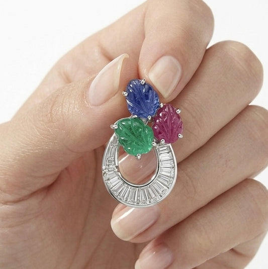 Tutti Frutti Emerald, 14K Gold, view 2