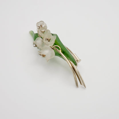 Antique Austrian Gold Lily of the Valley Brooch, 18K Gold, view 2