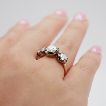 Georgian Victorian Trilogy Collet Set Ring, view 10