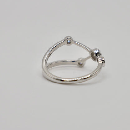 Cancer Constellation Ring with Lab Diamonds, view 3