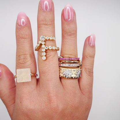 Alphabet Embrace Ring, view 12