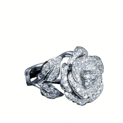Large Gold and Diamond Bloom Ring, 18K Gold