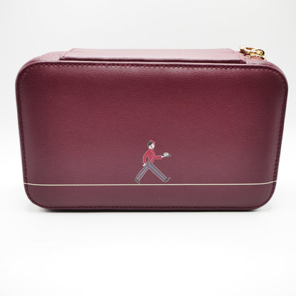 Leather Bellboy Burgundy Jewelry Box