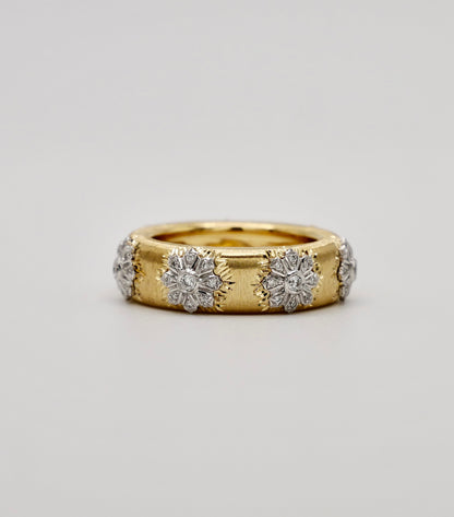 Fabric Silk Diamond Ring, Bombé, view 4