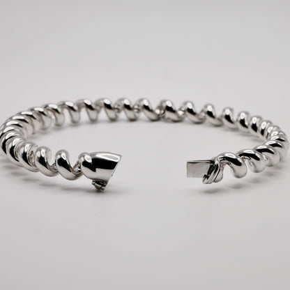 Fusilli Rotini Spiral Gold Bangle, view 8