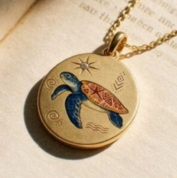 Custom Champlevé Enamel Pendant — Hand Painted, Engraved Reverse, 18K Gold