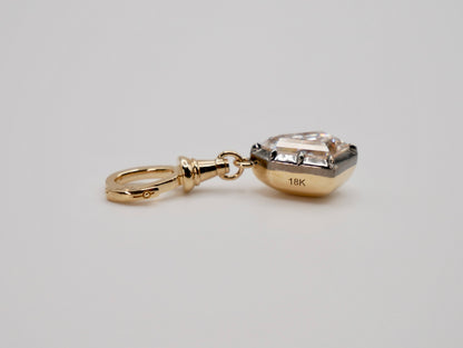 Georgian Victorian Ball Chain Kite Lab Diamond or Moissanite Pendant, view 6