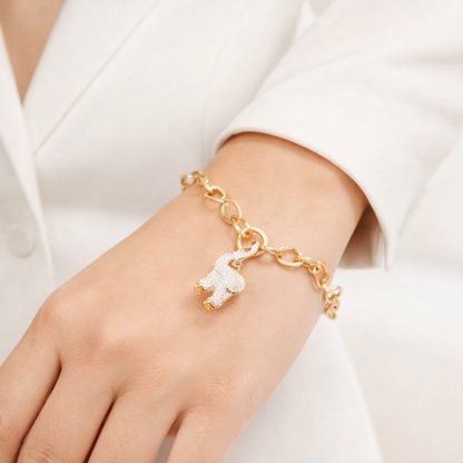 Rigato Chain Bracelet, 18K Gold, view 4