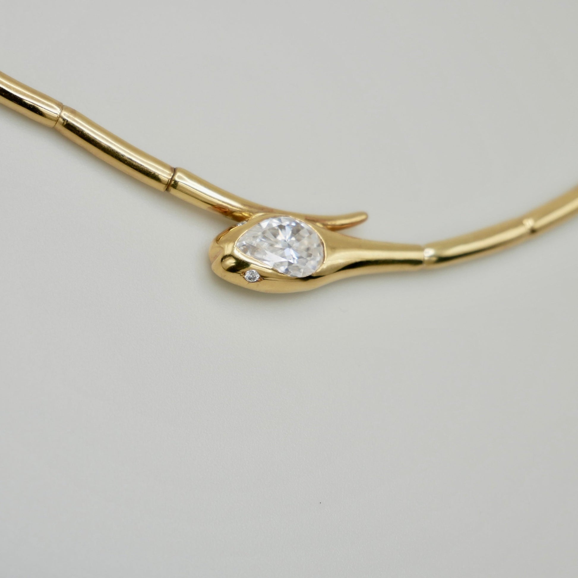 Arielle Ratner Serpent Single Diamond Necklace