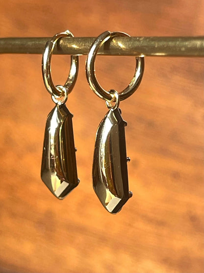 Custom Kite Georgian Victorian Earrings, Lab Diamond or Moissanite, view 6
