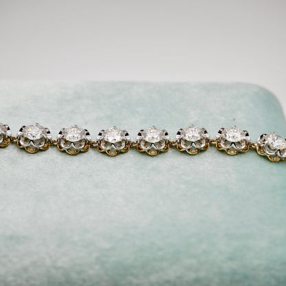 Scalloped Tennis Bracelet with 10- of Round Moissanites, view 7