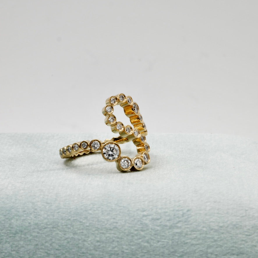 18K Alphabet Embrace Ring (Q-X) | Sophie Bille Brahe style | Rihanna jewelry | Emma Watson jewelry | Scandinavian minimalist jewelry | by Disco Marshmallow