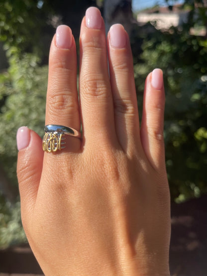 Adjustable Fork Spaghetti/Pasta Ring - Platinum and with Sterling Silver, 18K Gold Filled, view 6