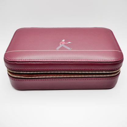 Leather Bellboy Burgundy Jewelry Box, view 2