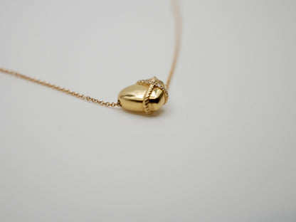 Moissanite Sculpted Heart Rope Chain Necklace, 18K Gold, view 4