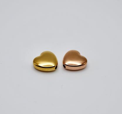 Pastel Heart Bead Stretch Bracelet with Heart Bead, 18K Gold Filled, Ready to Ship
