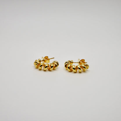 Fusilli Hoop Earrings, view 2