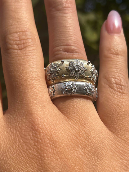 Fabric Silk Diamond Ring, Clover, view 7