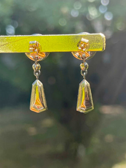 Multi-Shape Georgian Victorian Gold Detachable Earrings, 14K Gold, 6.6 Ct, view 4